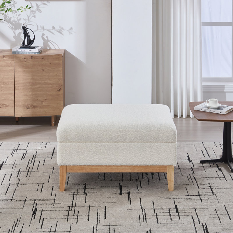 Table basse avec repose-pieds 33,8 po, Natural, Ivoire ivoire