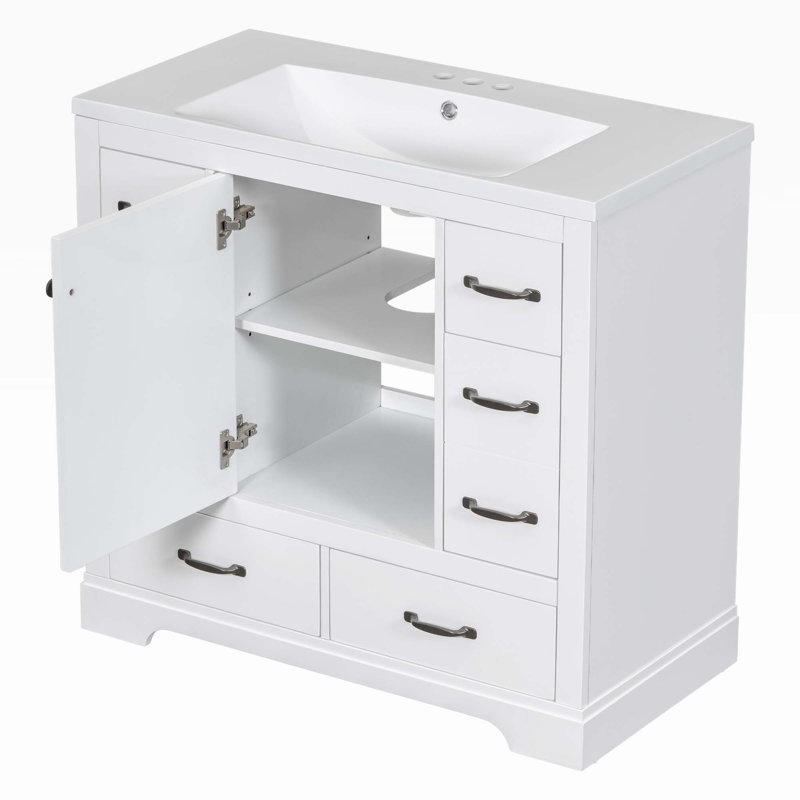 36" Bathroom Vanity With Sink Combo