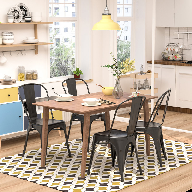 Johntel 17'' H Metal Stacking Side Chair
