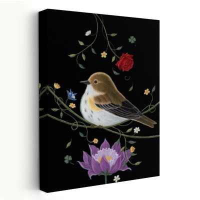 Gisèle - animaux fantaisie oiseaux fleurs roses