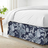 Alexandria Indigo Cotton Bedskirt