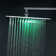 Trialo Solid Brass LED Rain Shower Head Color Changing with Temperature Responsive Design