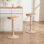 Tabouret de bar pivotant en bois massif l 15,2 po Jaina 