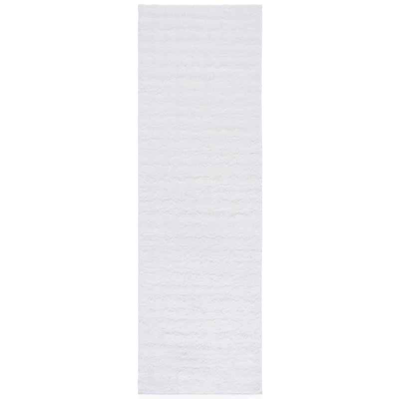 Faux Rabbit Bubble 100 Performance Machine Washable No Pattern Rug, Runner 2'6" x 8'