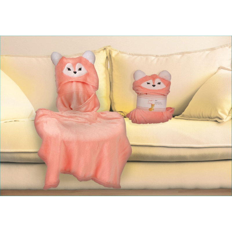 Jeté pour enfants avec hotte animal polaire 