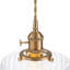 Vintage Single Light Cylinder-Shaped Ribbed Glass Pendant Light