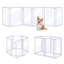 Parc pour chien transparent transparent, 6 panneaux-49745194