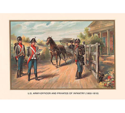 " Officer And Privates Of Infantry 1802-1810 " by Arthur Wagner