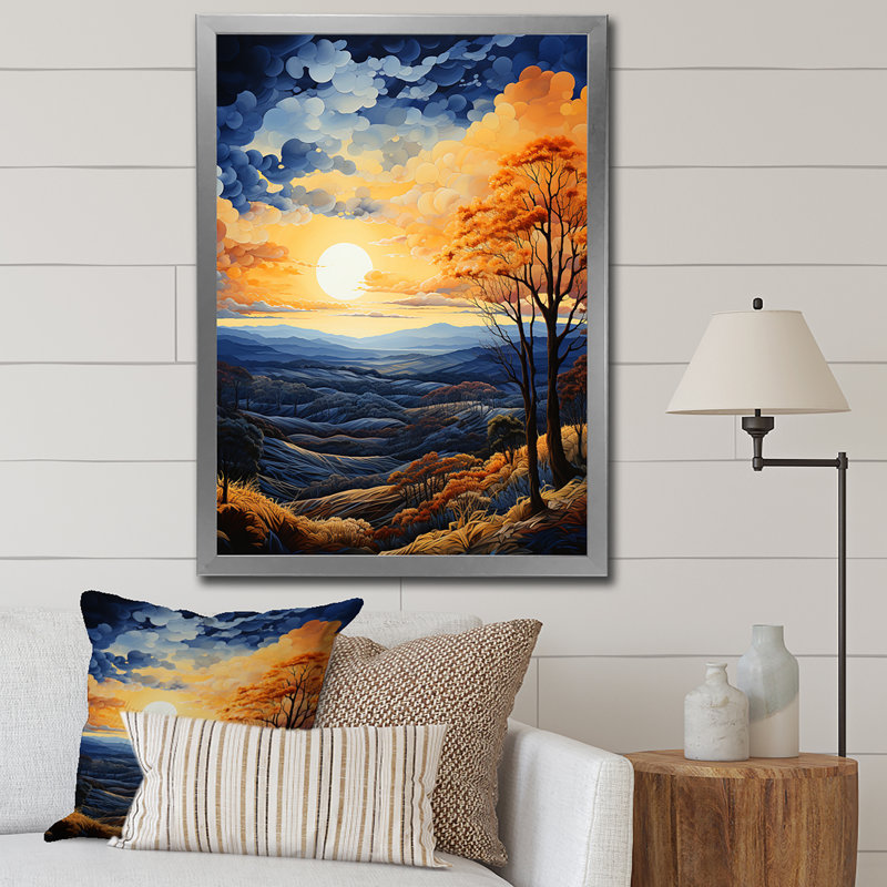 Bluford Sky of Tranquility II - reproduction, Cadre photo argenté, H 44 po x l 34 po x P 1,5 po