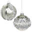 Fancy Pearled Diamond Ornament - 4 Inches  Set Of 6