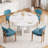 47.24" Wooden Round Dining Table Set for Kitchens, Dining Room, Living Room-64245073-64245086