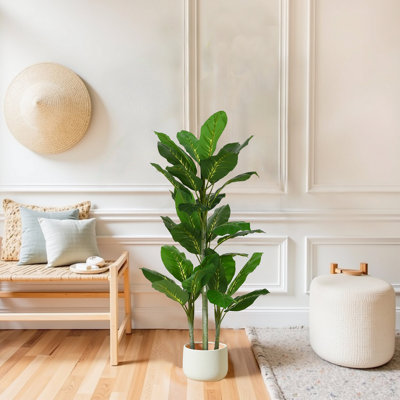42" Artificial Dieffenbachia Plant With Pot