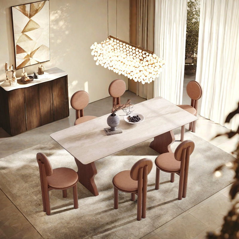 Simple small household dining table and chairs, 29.52”H x 62.99”L x 31.49”W
