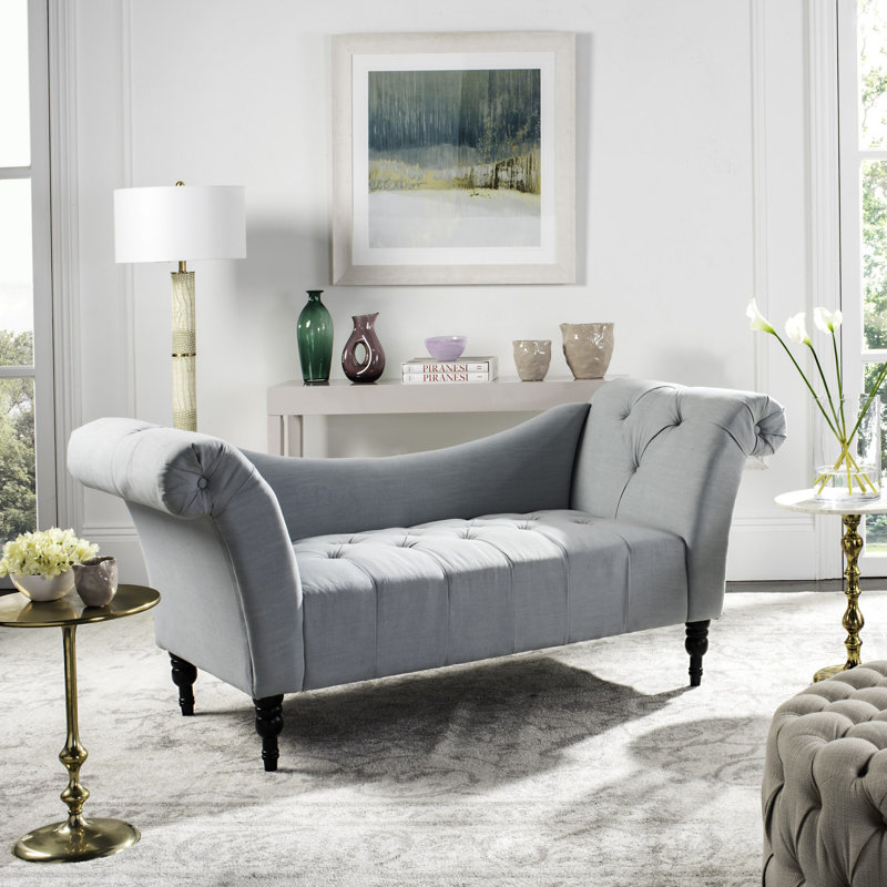 Chaise longue Dawton, Bleu givré