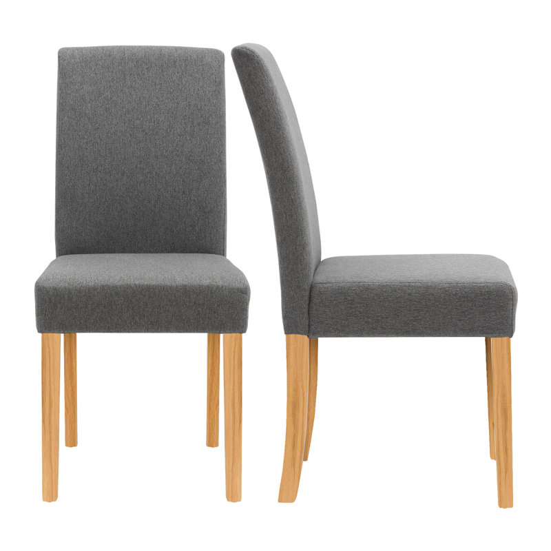 Coles 47cm H Fabric Upholstered Upholstered Back Parsons Chair, Grey