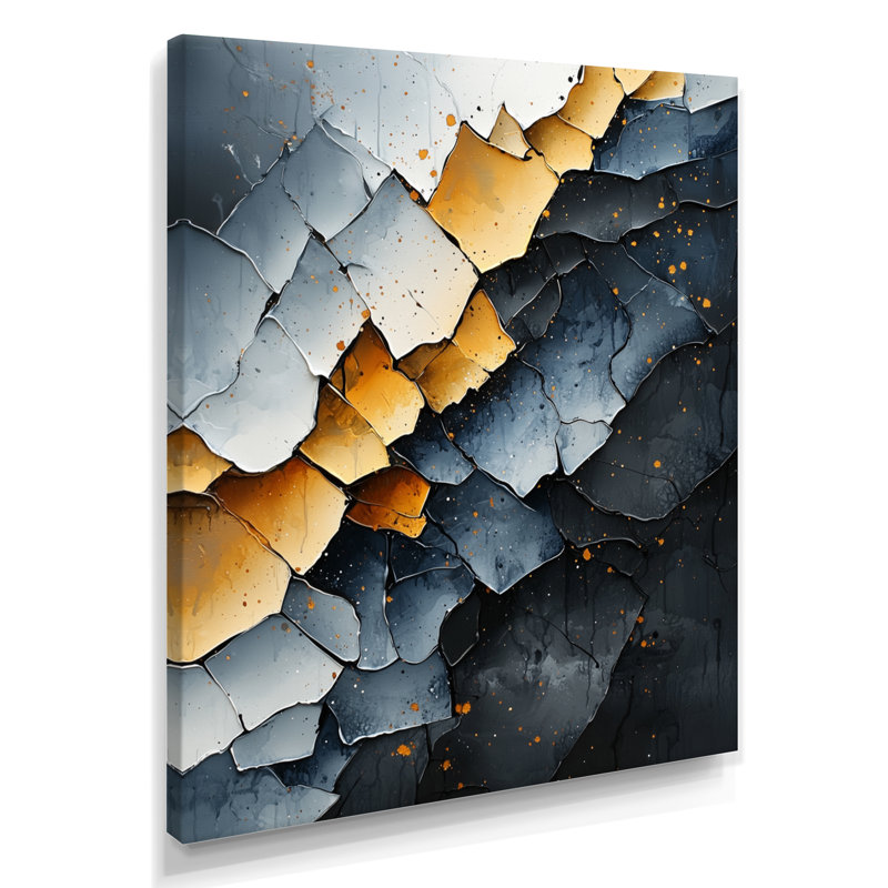 Thom - Art mural abstrait, salon, H 32 po x l 24 po, Toile tendue, Ne s’applique pas