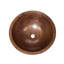  Lavabo de salle de bain rond en cuivre Ambiente 17 po - Lavabo martelé, lavabo encastré ou encastré, finition bronze, lavabo en cuivre, lavabo de salle de bain haut de gamme, lavabo compact