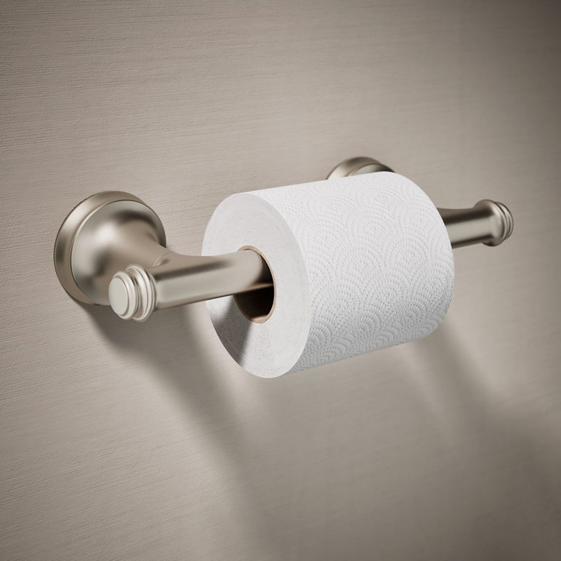 Porte-papier hygiénique pivotant Bellera, Nickel brossé éclatant