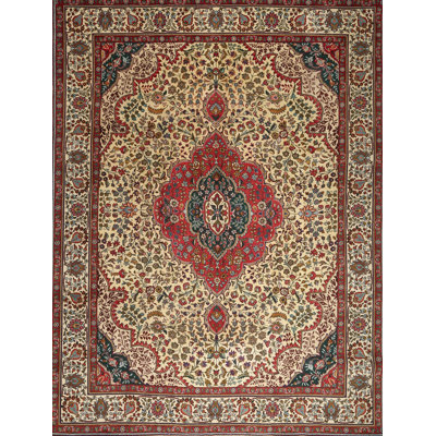 Tapis oriental rouge / beige