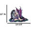 Purple Tribal Fairy Sitting With Midnight Key Lock Dark Unicorn Figurine 14.5"L