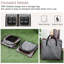 Sac de transport pour chat 39 po gris, tissu, avec séparateur distinctif, deux compartiments, coussins moelleux et porte-niche de rangement - doux, respirant et support