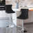 Rondel Swivel Upholstered Adjustable Height Counter Stool with Solid Wood Frame-1628223324