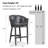 Bayou Breeze Counter Stools Chair Set Of 2, Modern Aluminum Wicker Bar Chair Indoor And Outdoor-199190227