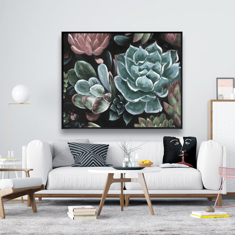 Succulent Set - Exotic Livingroom Framed Canvas Home Decor