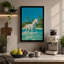 Horse in Turquoise Waters Tropical - Wrapped Canvas-1790422427-1790422426