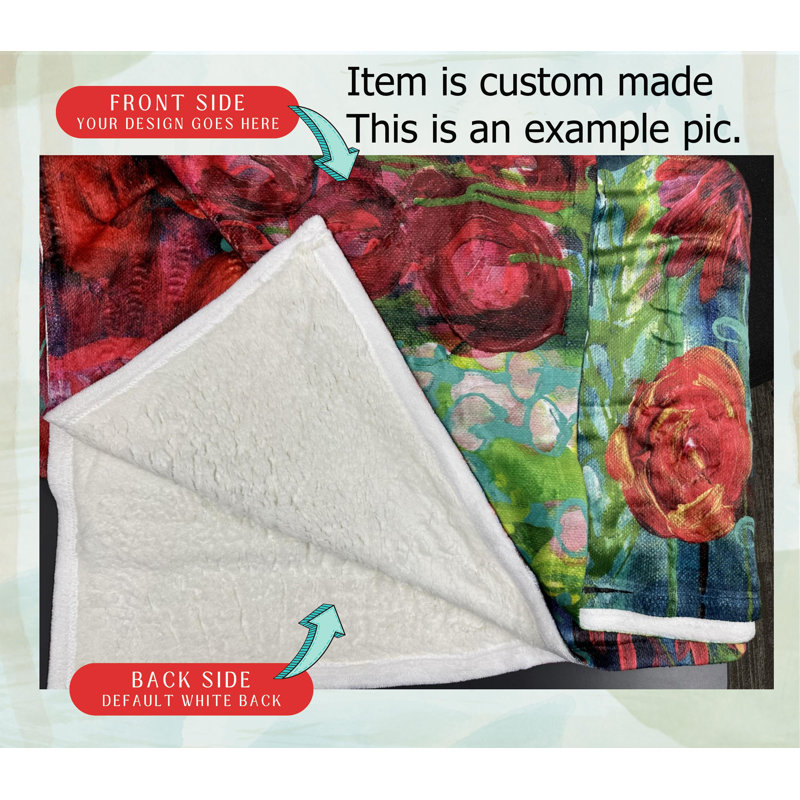 Machine Printed Throw Blanket, 51" W x 60" L
