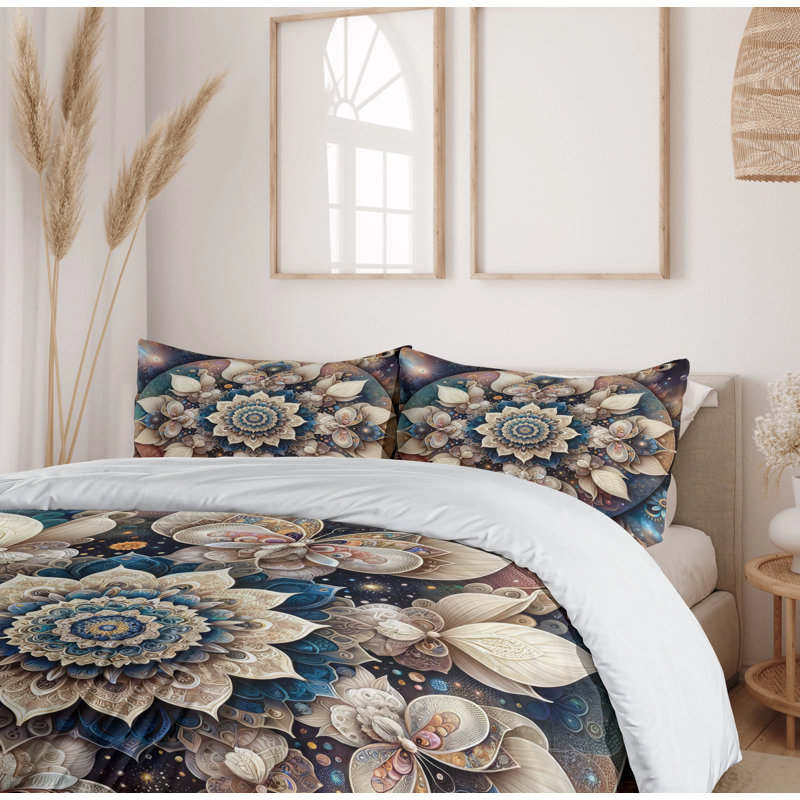 Mandala Duvet Cover, King Duvet Cover + 2 Standard Shams