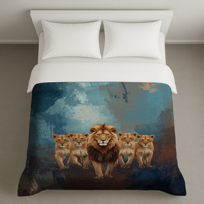 Lion With Cub Group Duvet Covers