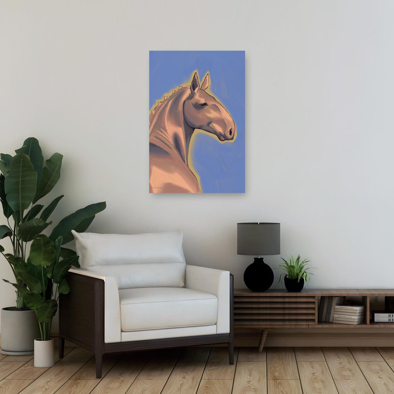 «Horse Portrait Abstract Contemporary Horse», art mural, 36" H x 24" W