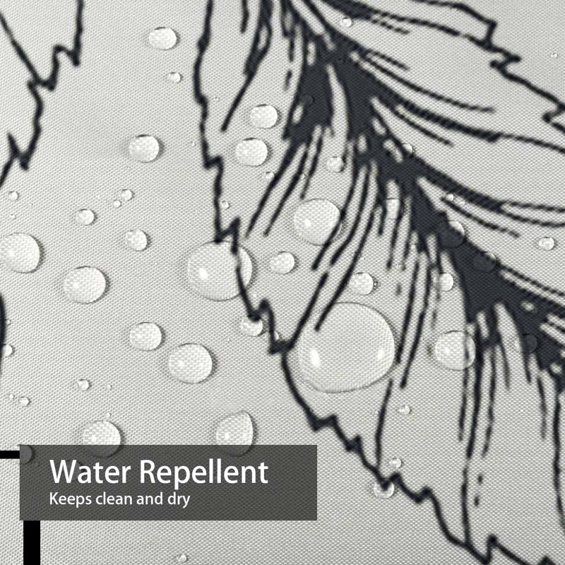 Rideau de douche imperméable à l'eau à motif floral et rétro avec 12 crochets, L 72 po x l 72 po