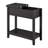 Narrow End Table with Flip Top, Storage Cabinet & Bottom Shelf, Slim Side Table for Living Room, Dark Coffee Finish