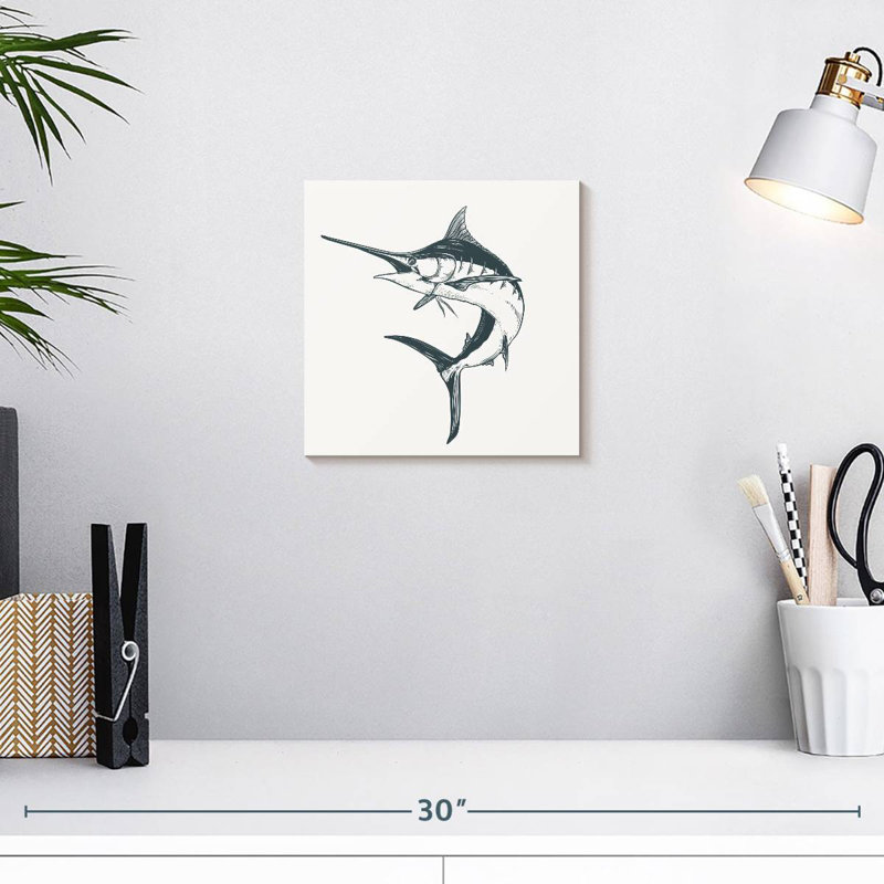 Crowle Marlin Fish, H 10 po x l 10 po