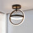 8.26'' Modern Black Circular LED Flush Mount Ceiling Light