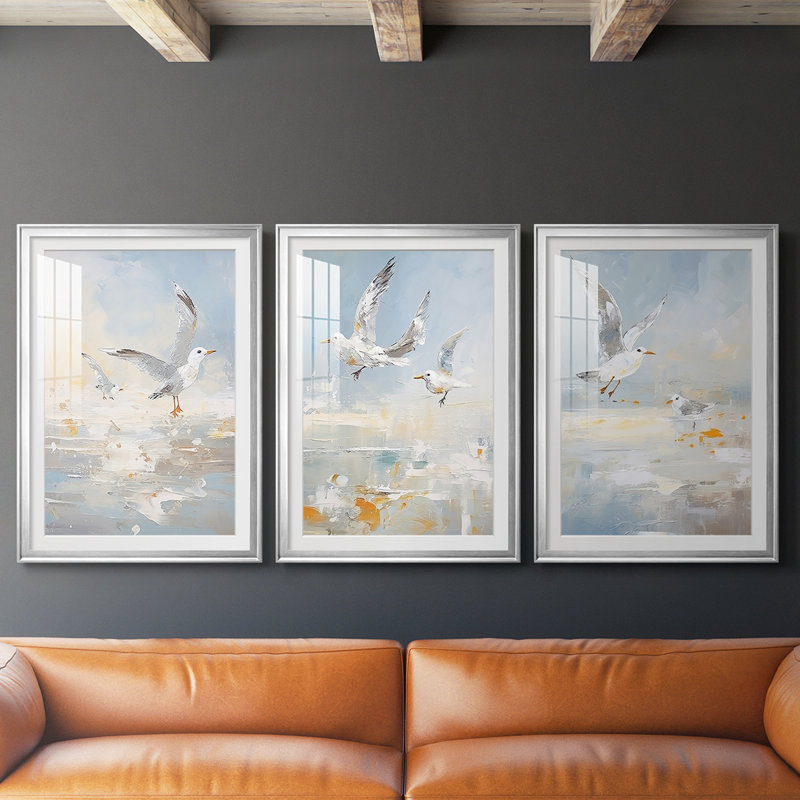 NAUTICAL Series CDLVII - Impression personnalisée de qualité supérieure avec passe-partout - 3 pièces, H 15 po x l 19 po