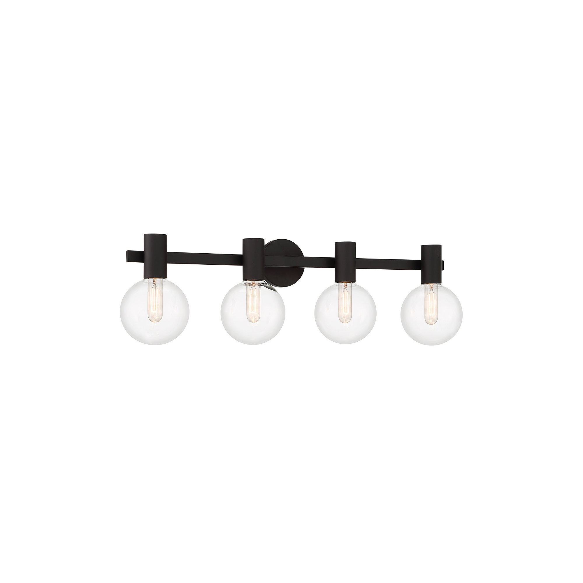 Ryenne 4 - Light Vanity Light, 10" H x 34" W x 34" D, 4 Lights, Matte Black