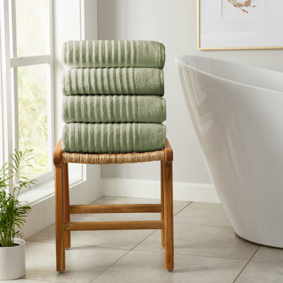 Zero-Twist Cotton Ribbed Hand Towels