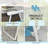 Set of 4 Folding Patio Chairs, Classic Portable Chair Set, Blue-979430253