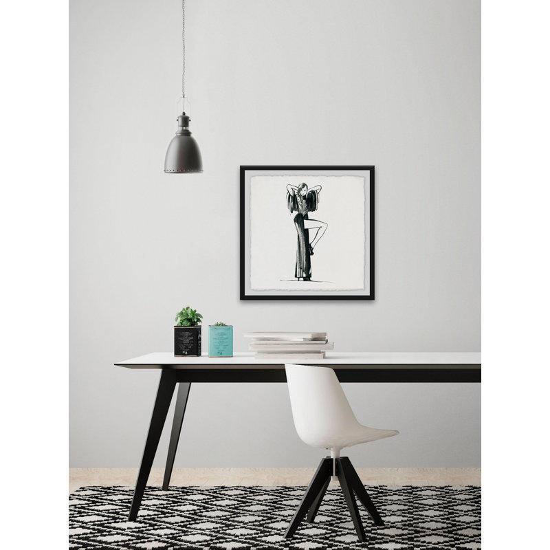 « tango chic », reproduction de peinture à l’acrylique encadrée, H 12 po x l 12 po