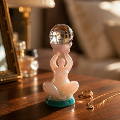 Crystal Ball Base Resin Crystal Ball Luminous Stones Crystal Ball Bottom Ball Shelf Home Office Ornaments