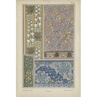Nouveau Floral Design VIII - Wrapped Canvas Print