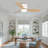Ceiling Fan With Light, Ultra-Slim Flush-Mount Design, 3 Abs Plastic Blades, Remote Control Included, 6-Speed Adjustment, Reversible Dc Motor, Quiet Operation, Ideal For Bedrooms, Indoor/Outdo-1779388479