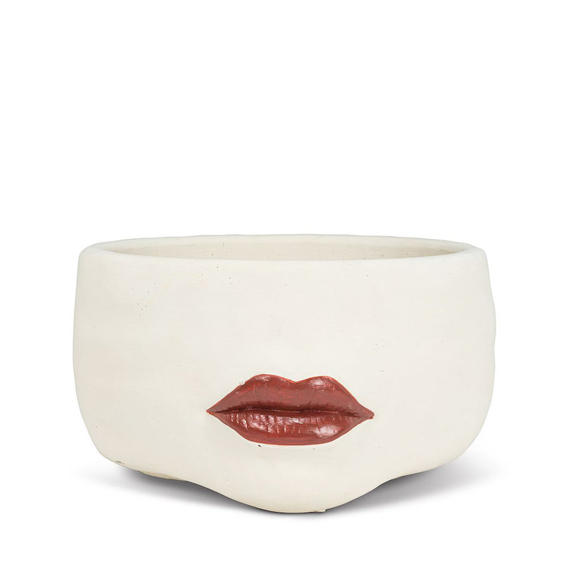 Cement Indoor / Outdoor Pot Planter, 7" H x 6.5" W x 6.5" D