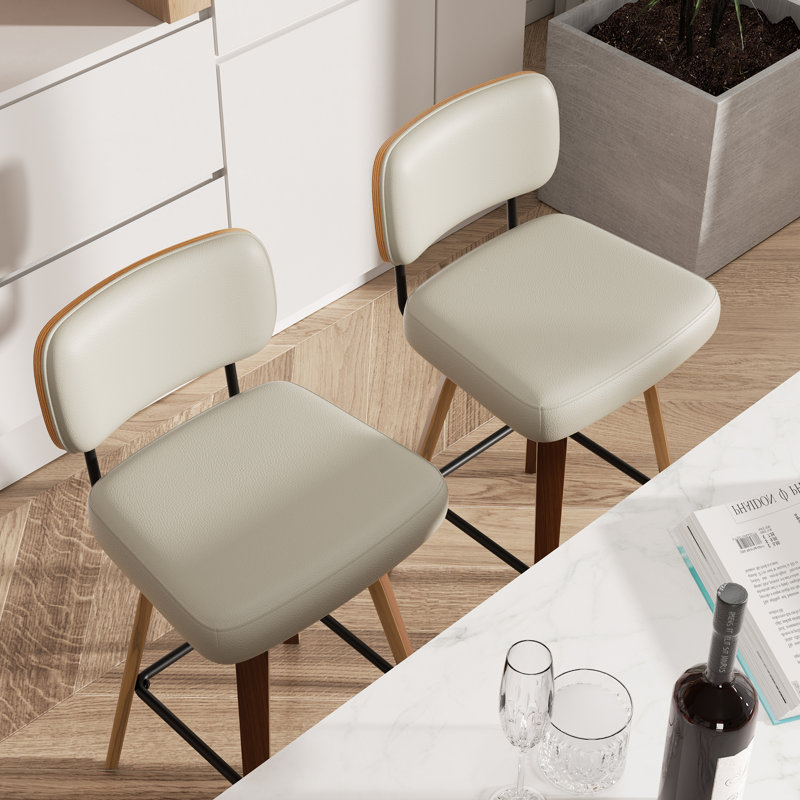 Tabouret pivotant rembourré à hauteur de bar, Terre