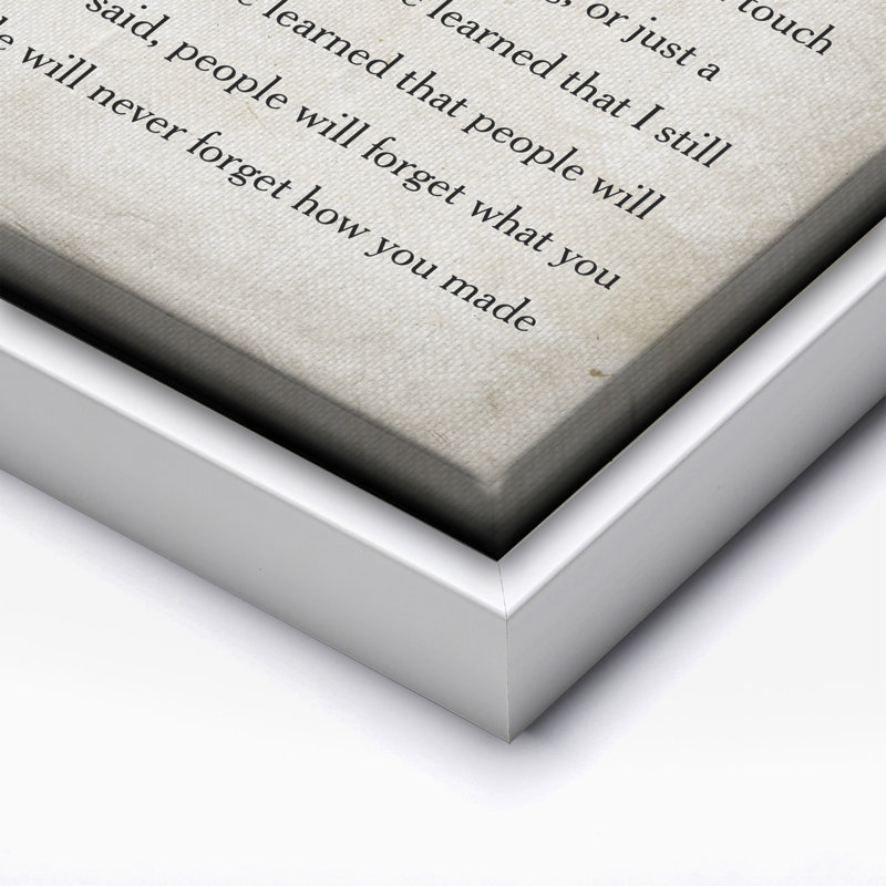 Maya Angelou, Canevas, H 18 po x l 24 po, Encadrement blanc