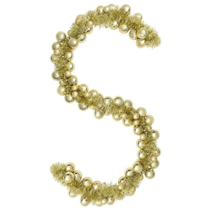 vidaXL Christmas Ball Garland 186 cm Polystyrene, Gold
