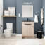 Meuble-lavabo autoportant de 24 po avec lavabo en céramique et 2 portes d'armoire à fermeture en douceur